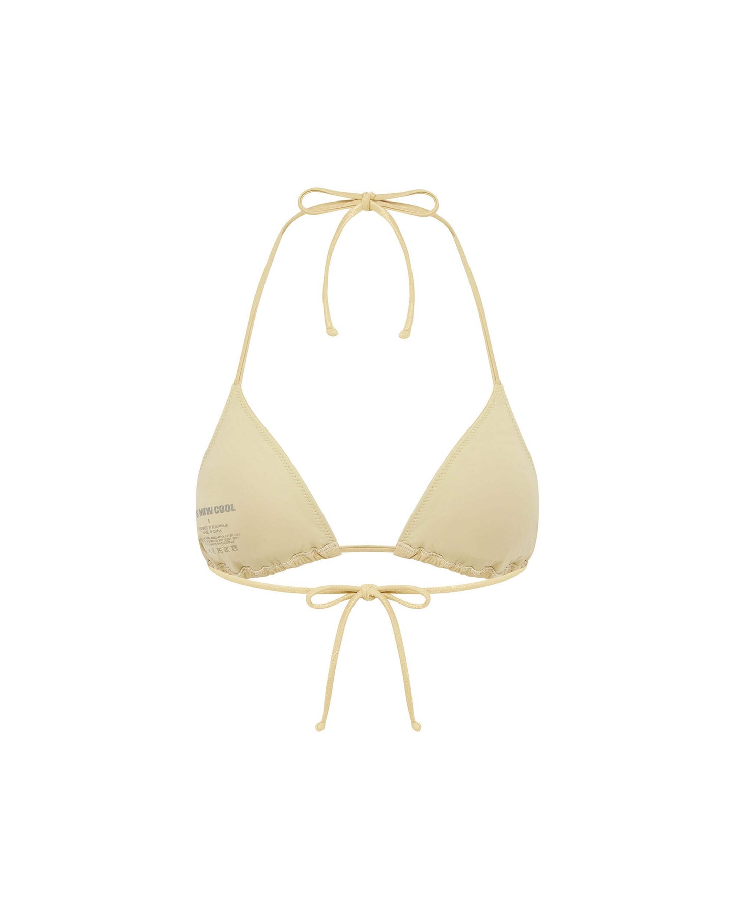 Its now cool BIKINI TOP LUXE TRI TOP - CHAMPAGNE in Champagne