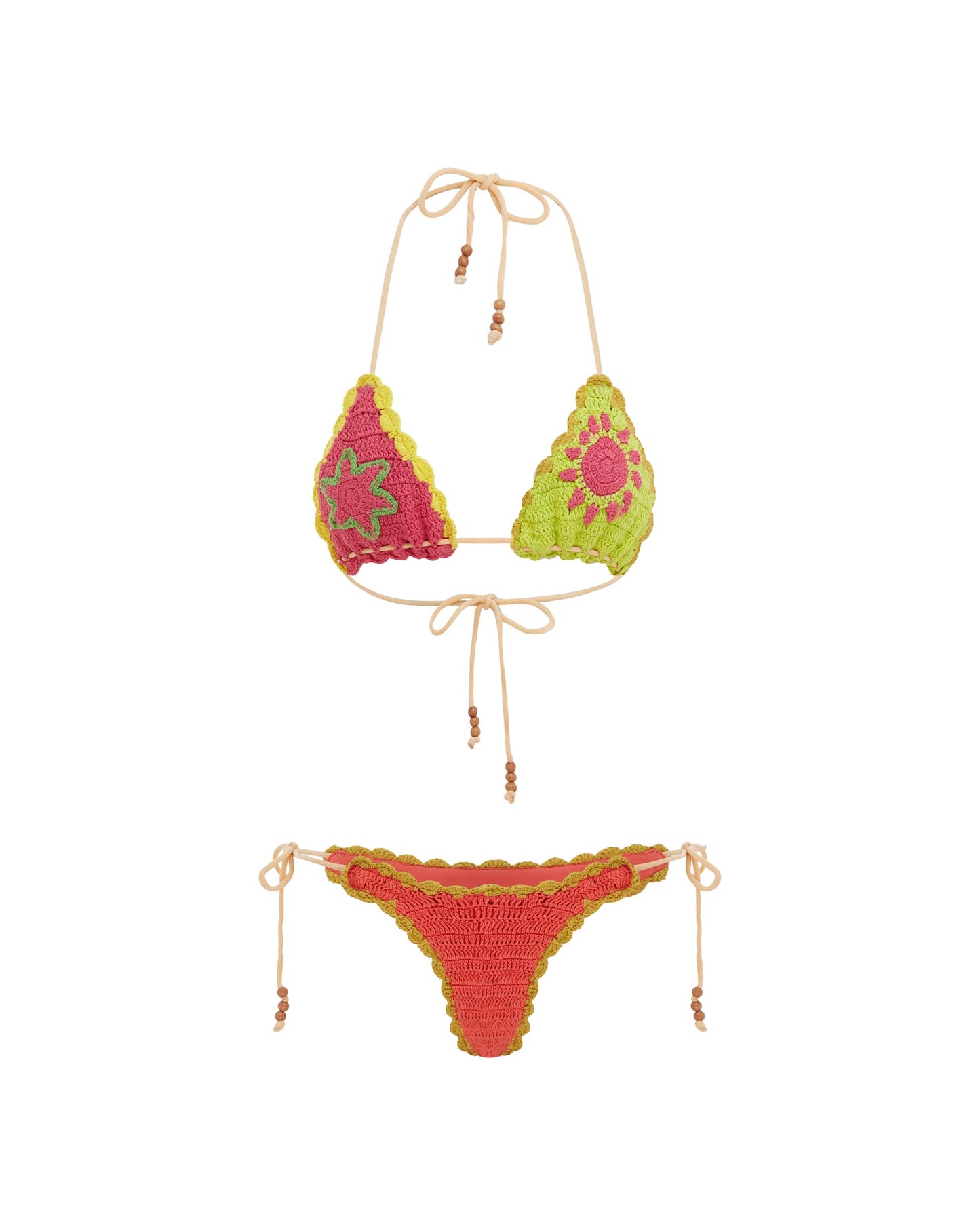 It's Now Cool Swimwear - Crochet Tri Top - Aperol