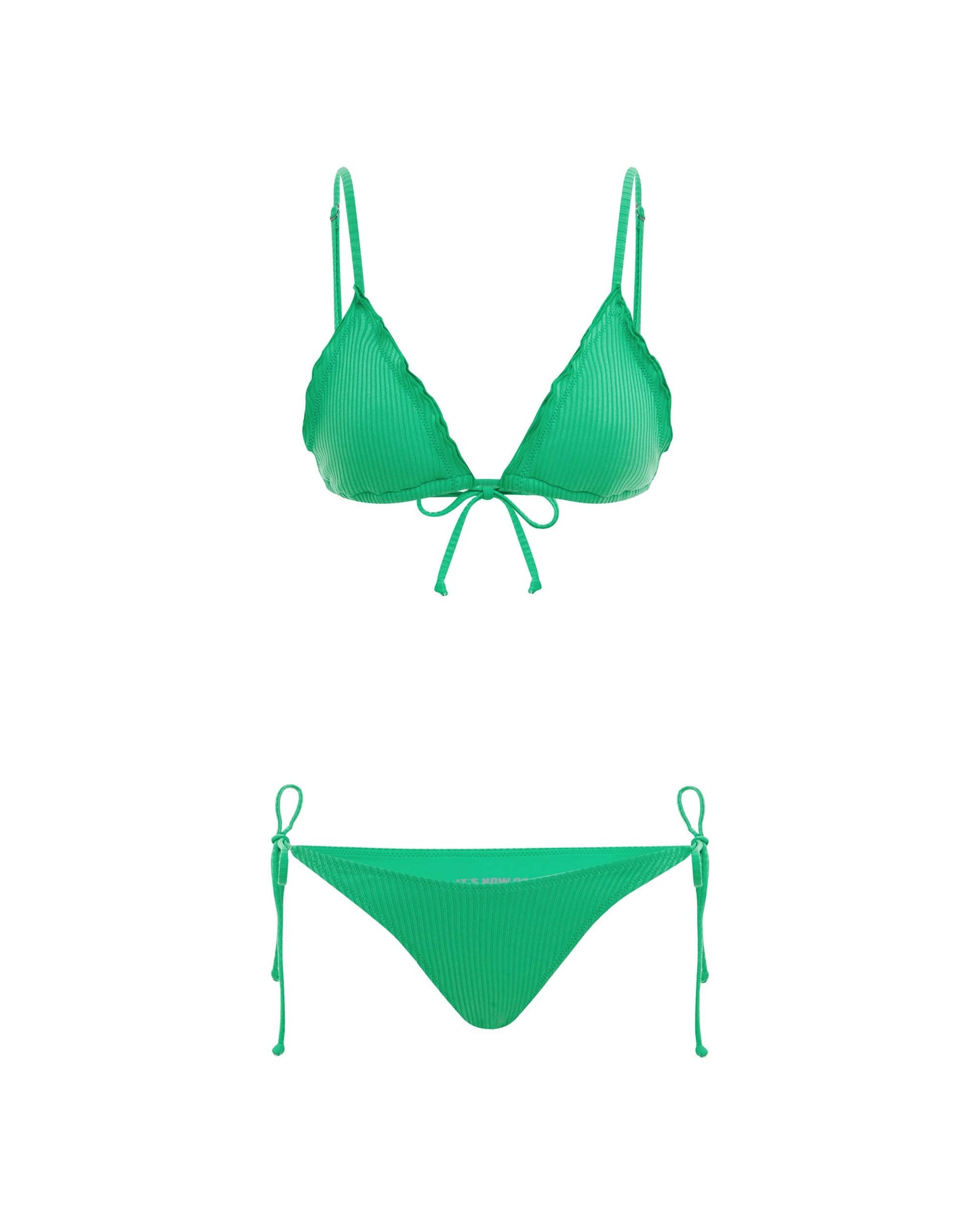 It's Now Cool Swimwear - Frill Tri Eco Top - Parakeet Rib
