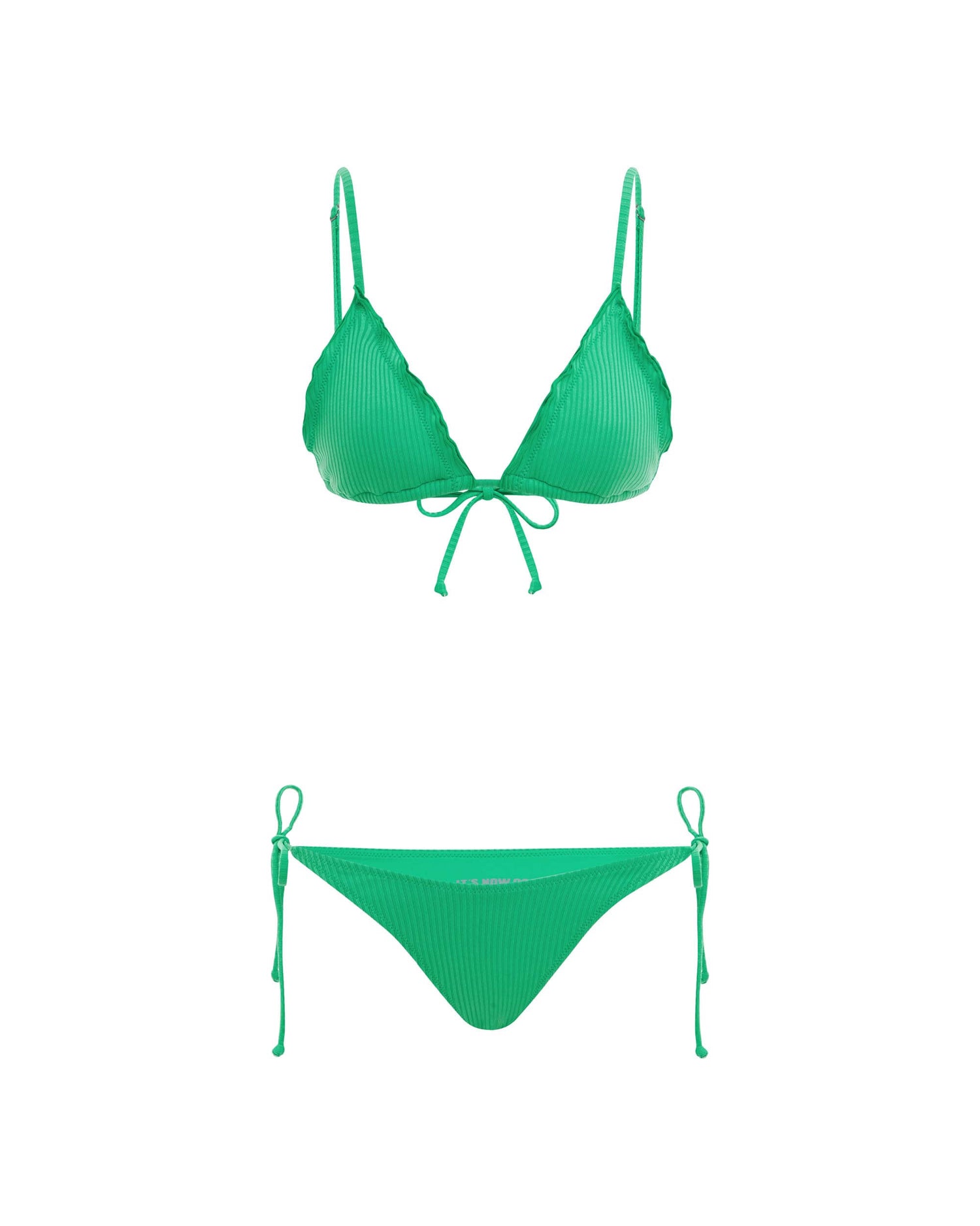 It's Now Cool Swimwear - Frill Tri Eco Top - Parakeet Rib