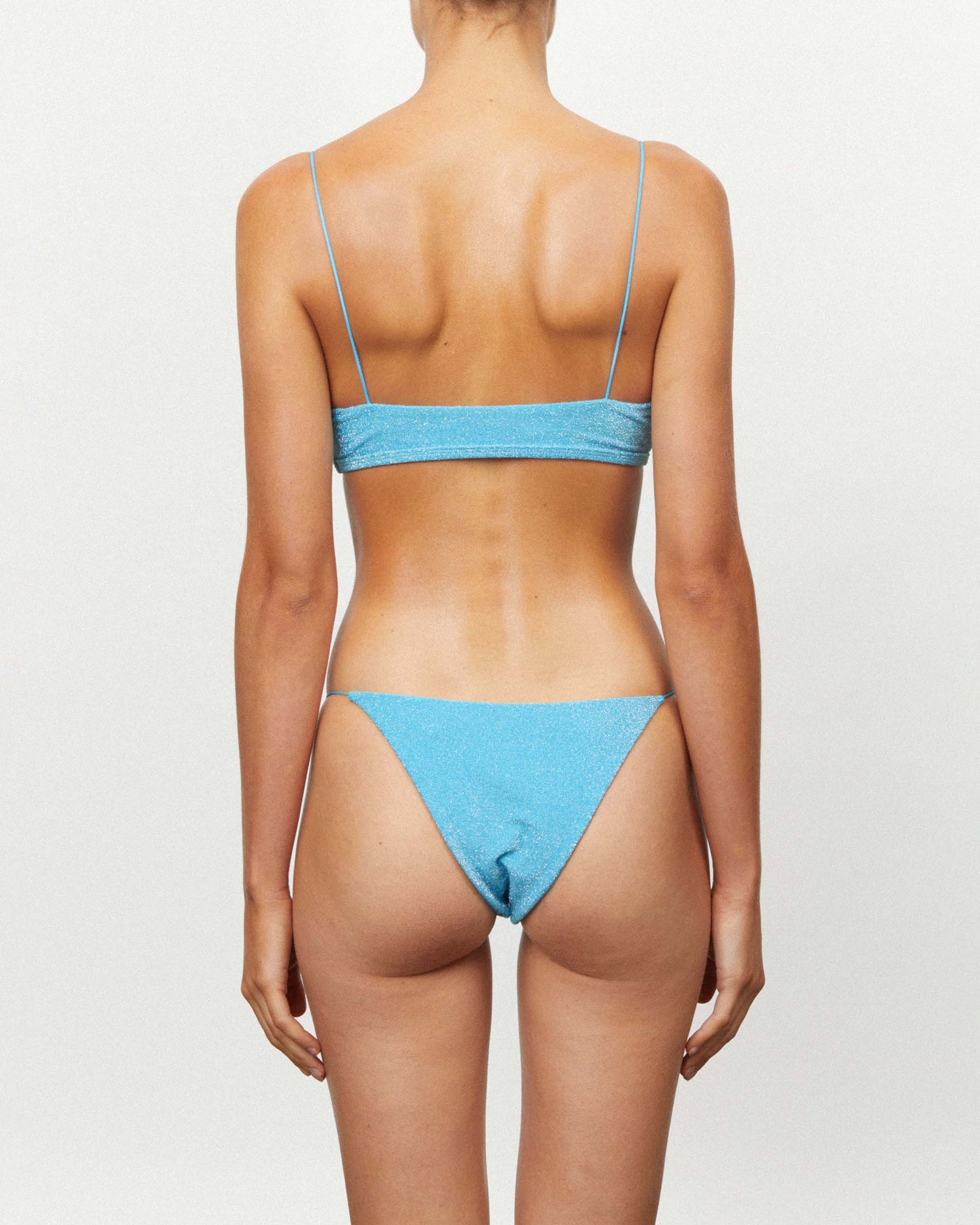 It's Now Cool Swimwear - String Pant - Turquoise Lurex