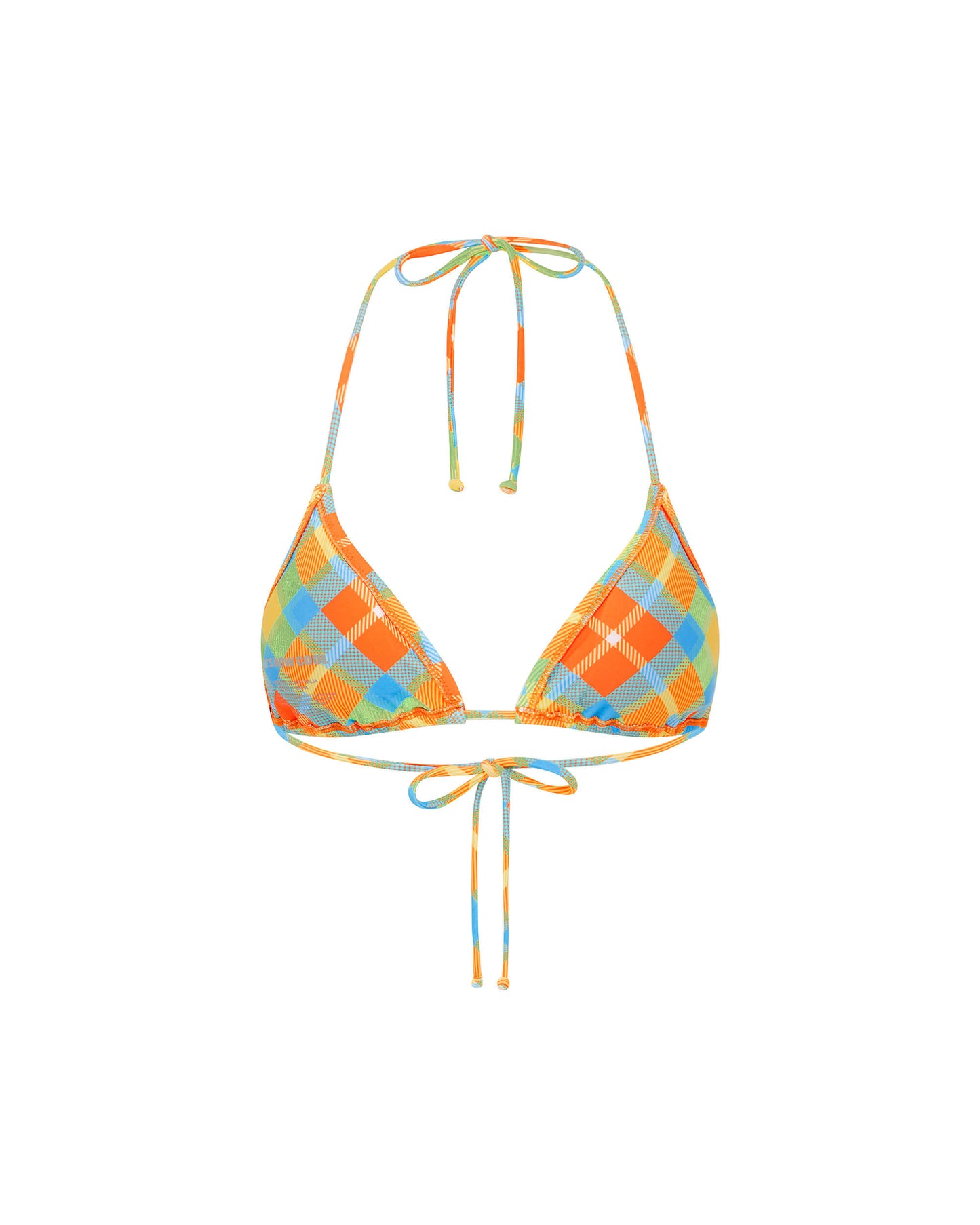 Its now cool BIKINI TOP TRIANGLE TOP - CUADROS in Cuadros