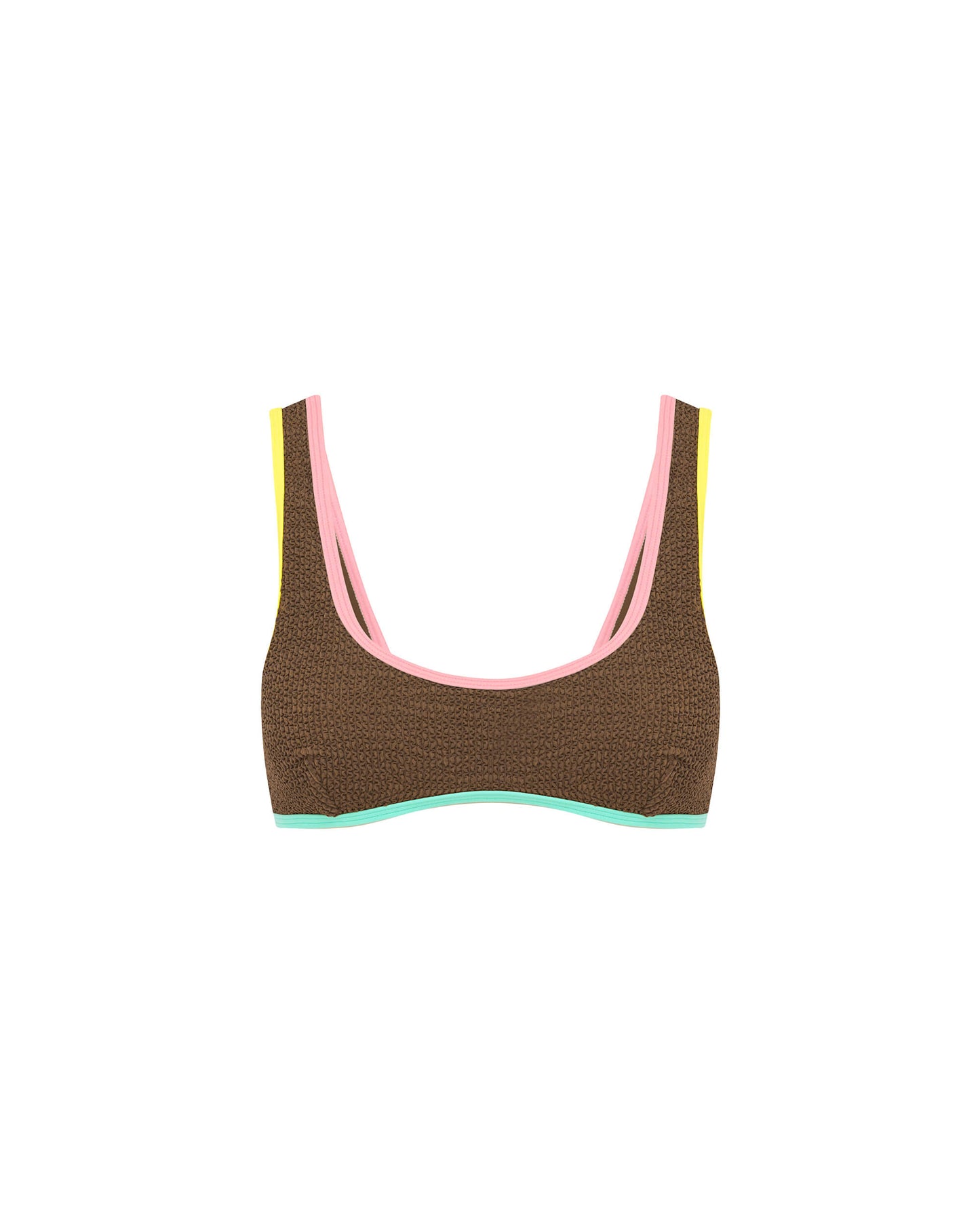 Its now cool BIKINI TOP 90'S DUO CROP - SMARTIE in Smartie