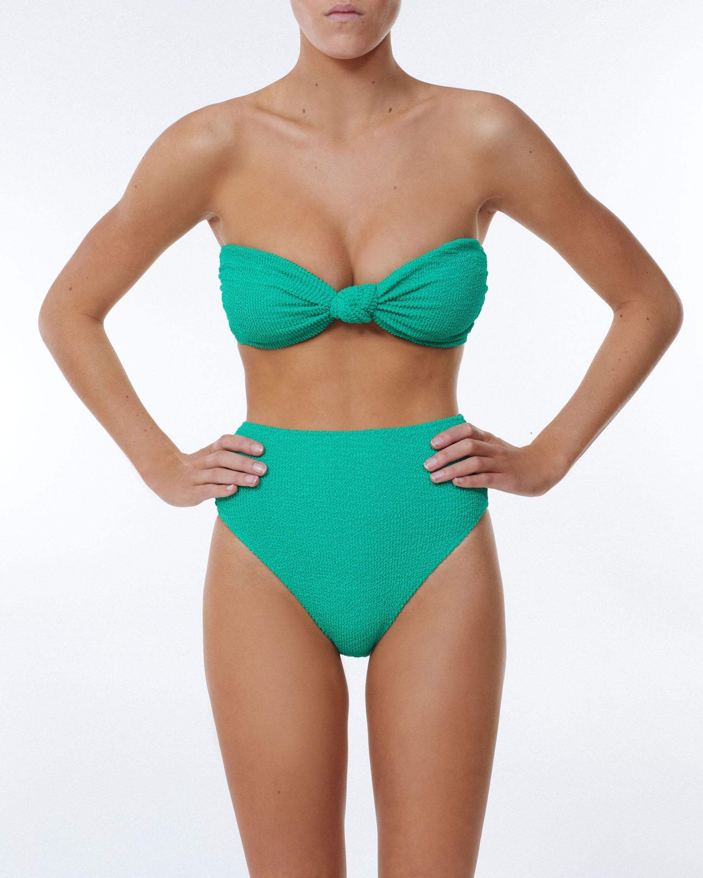 It's Now Cool Swimwear - Knot Eco Bandeau - Emerald Crimp