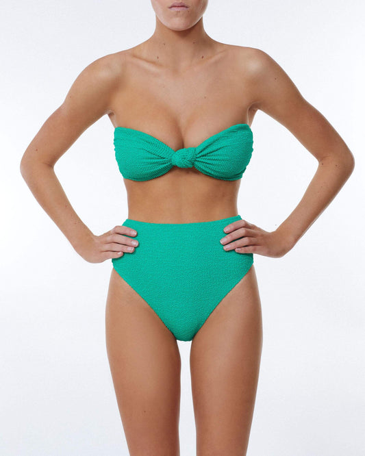 It's Now Cool Swimwear - Knot Eco Bandeau - Emerald Crimp