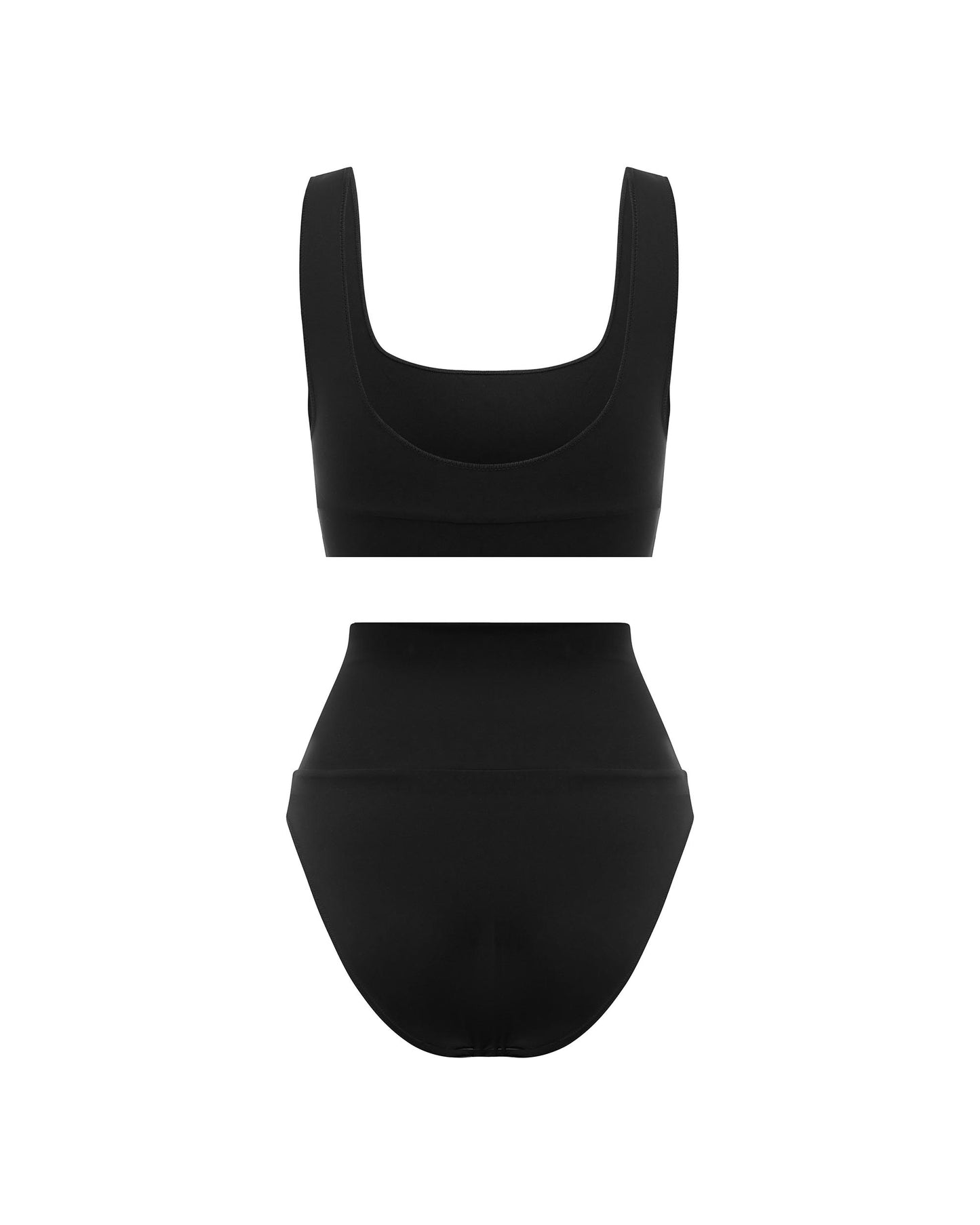 It's Now Cool Swimwear - CONTOUR CROP TOP - BLACK