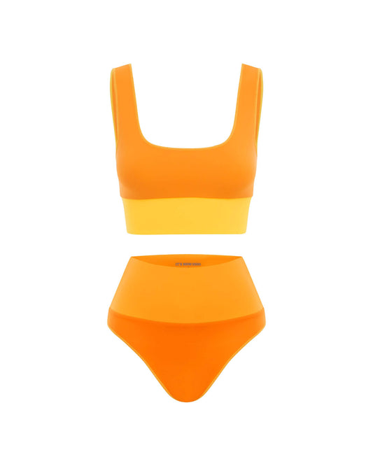 It's Now Cool Swimwear - Contour Crop Top - Papaya