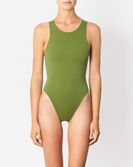 It's Now Cool Swimwear - Contour Bodysuit - Pesto