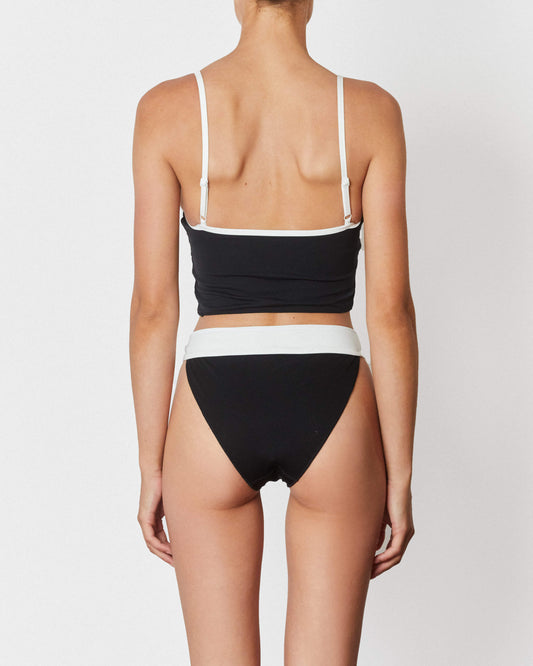 It's Now Cool Swimwear - Contour Bikini Pant - Black & White