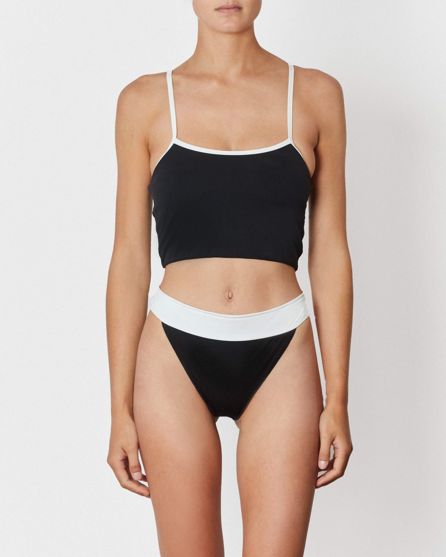 It's Now Cool Swimwear - Contour Bikini Pant - Black & White