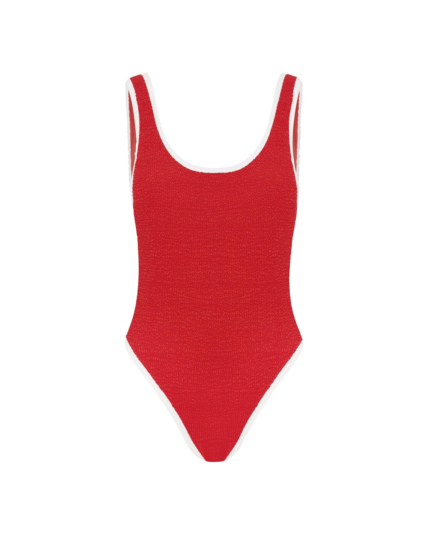 It's Now Cool Swimwear - The Showtime Duo One Piece - Red & White Crimp