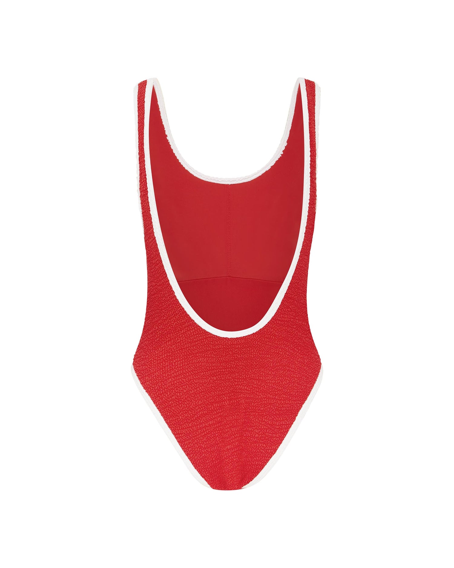 It's Now Cool Swimwear - The Showtime Duo One Piece - Red & White Crimp