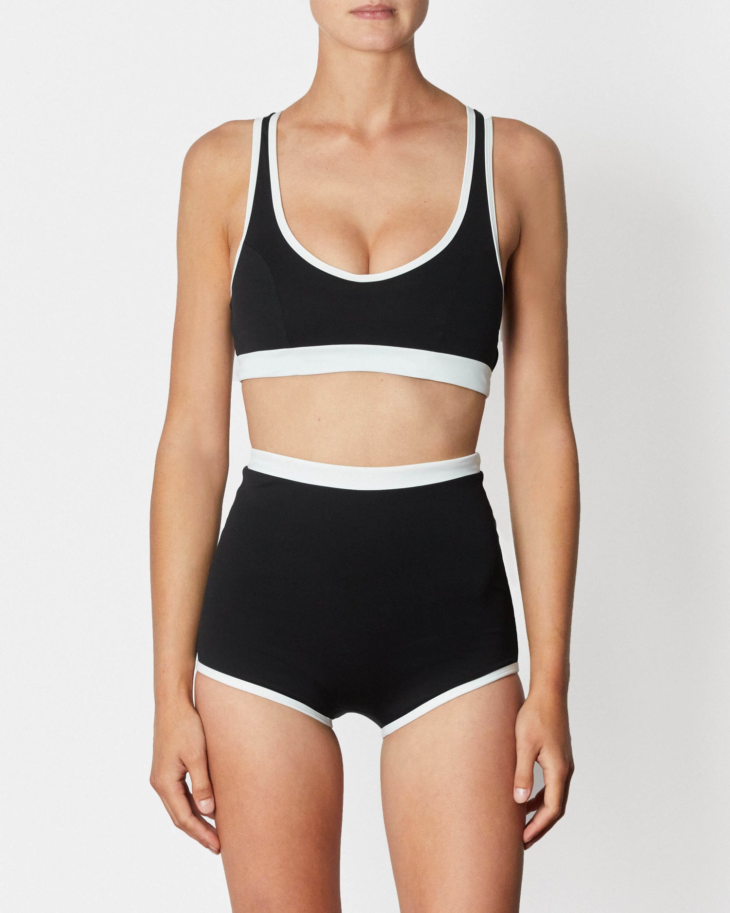 It's Now Cool Swimwear - Contour Duo Shortie - Black & White