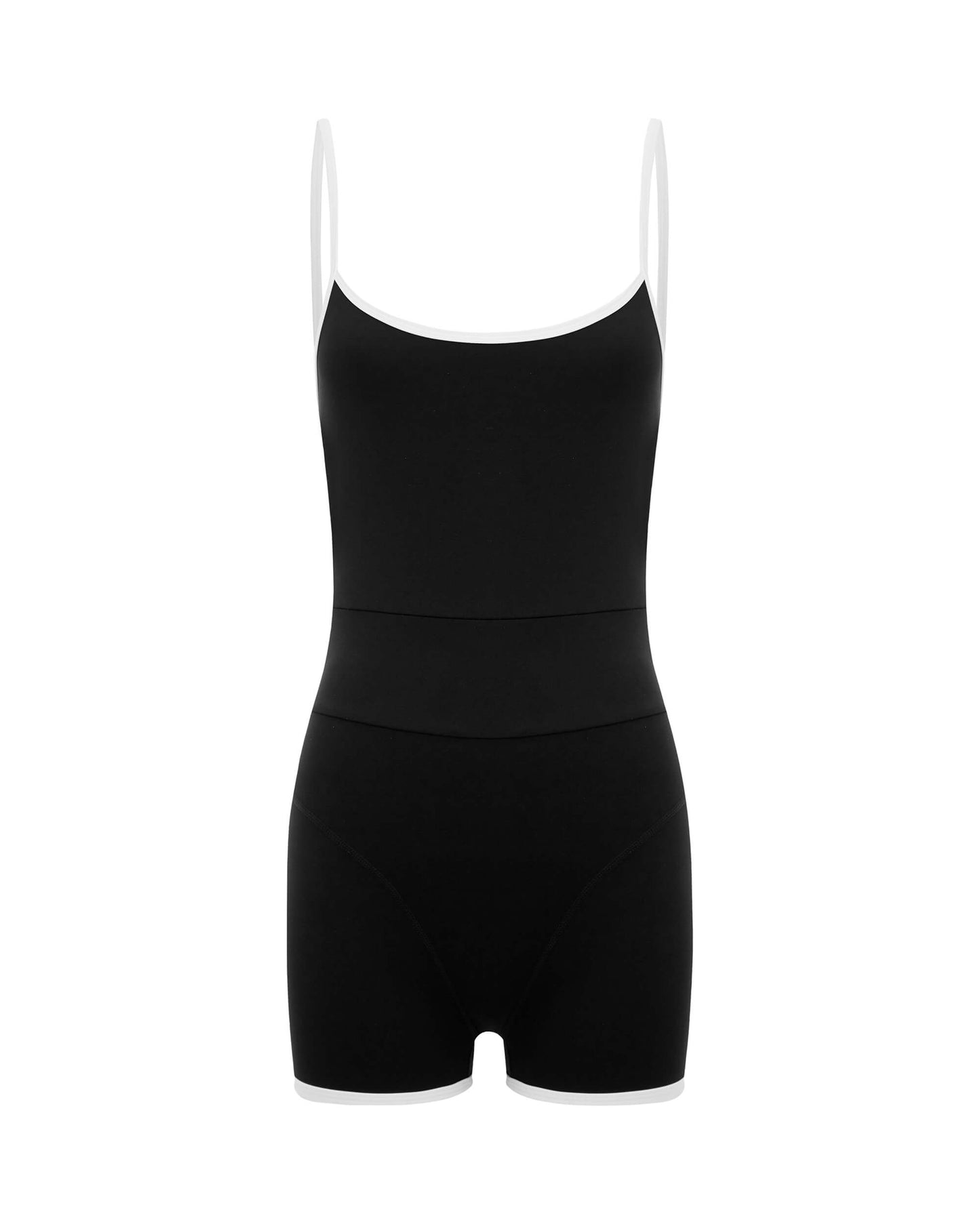 Its now cool SWIMWEAR THE CONTOUR ULTRA ONESIE - BLACK + WHITE in Black + White