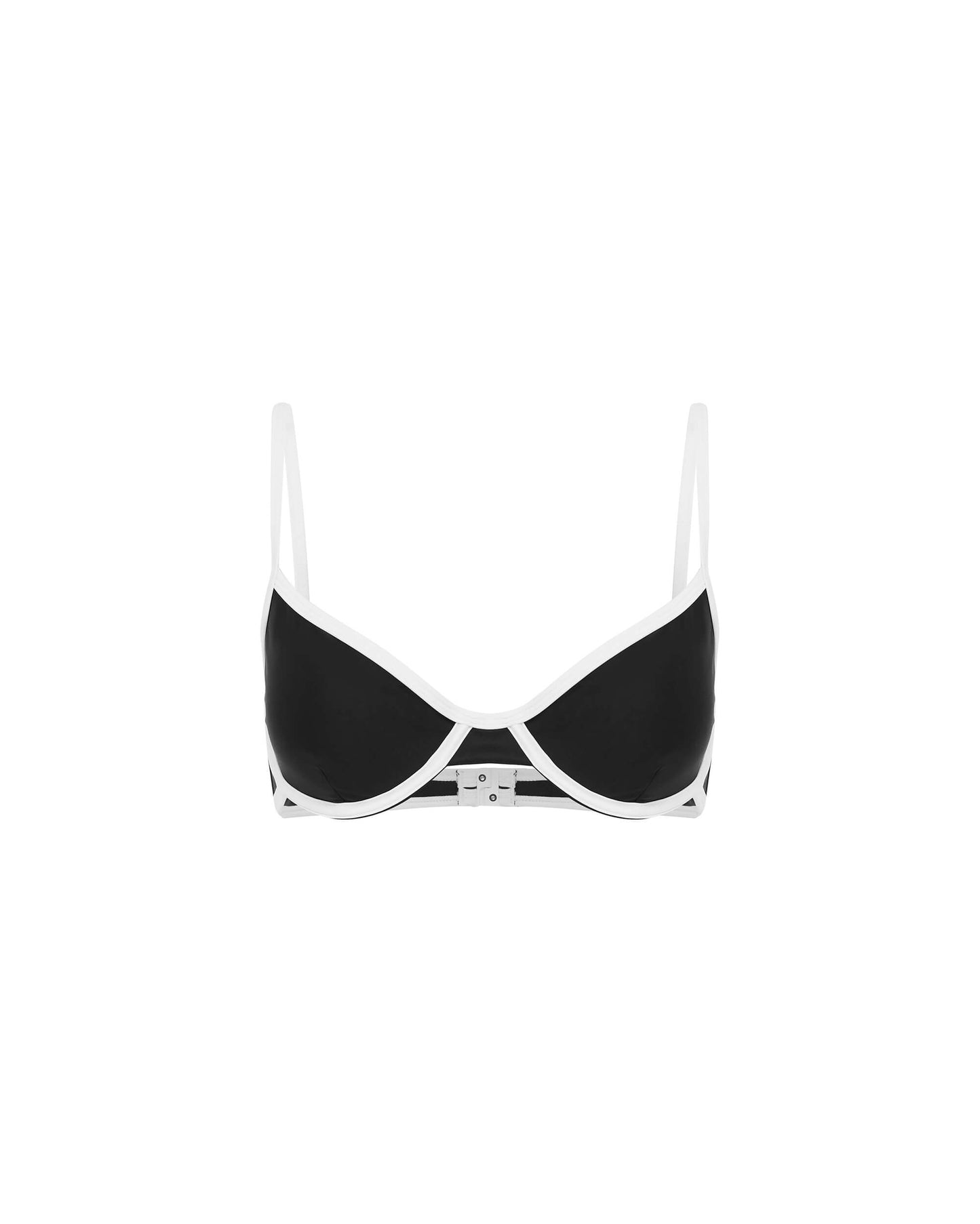 Its now cool SWIMWEAR THE DUO DEMI TOP - BLACK & WHITE CONTRAST in Black & White Contrast