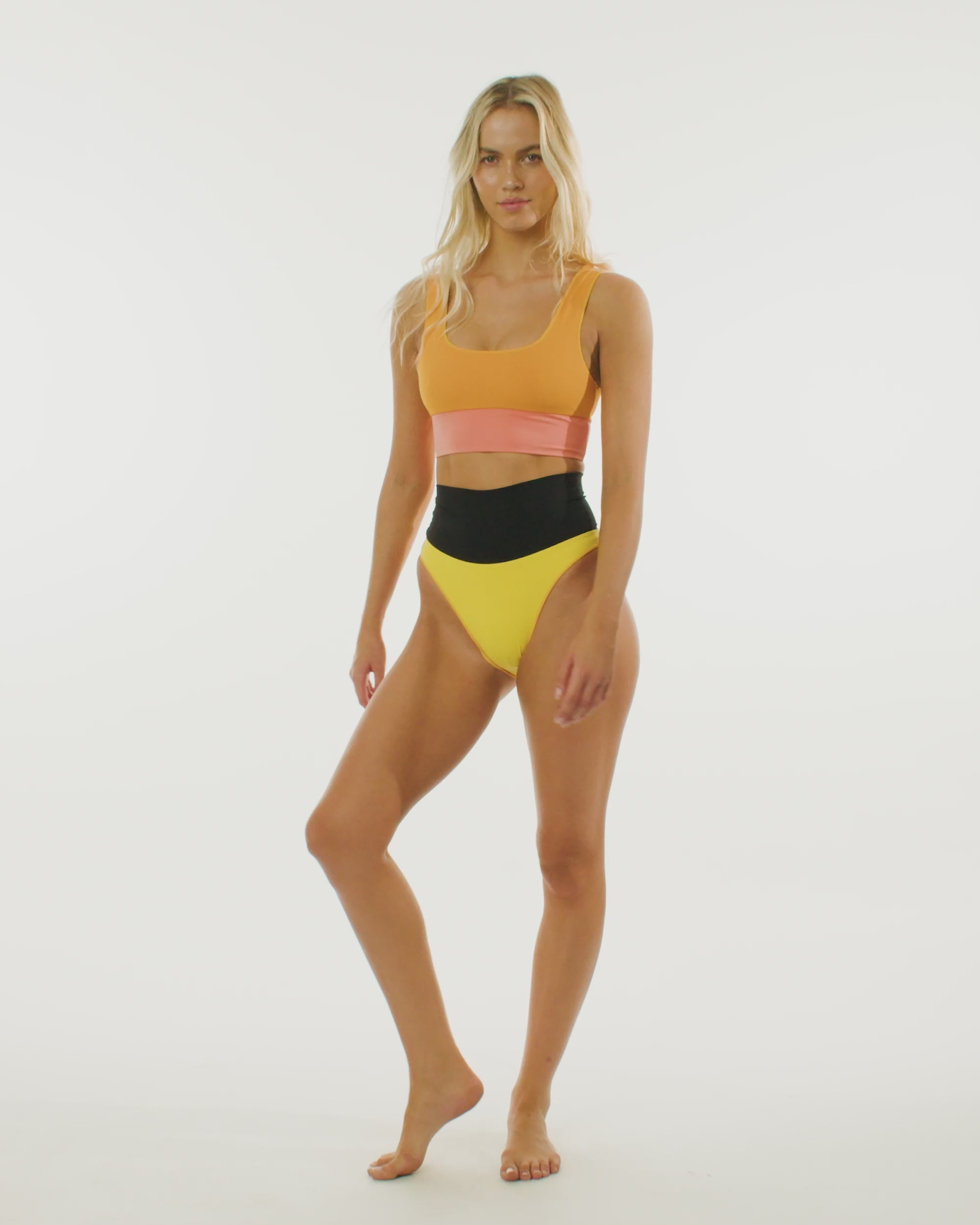 Peach high waisted bikini online