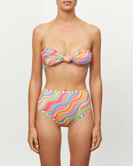 It's Now Cool Swimwear - Knot Eco Bandeau - Rainbow
