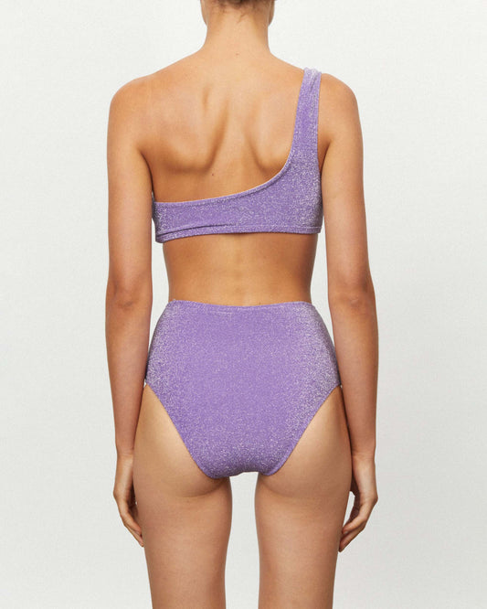 Swimwear Women Waisted Pant Violet Lurex Back