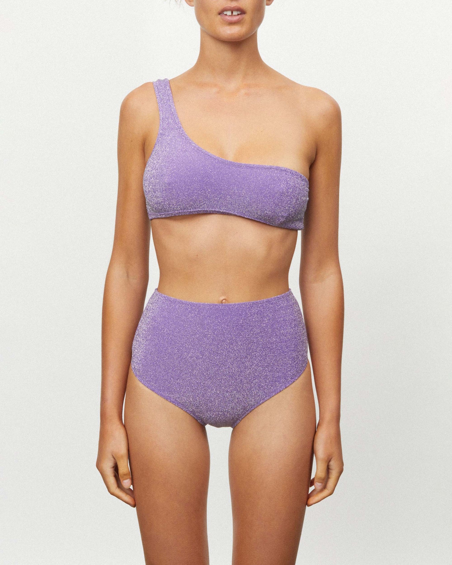 It's Now Cool Swimwear - Waisted Pant - Violet Lurex