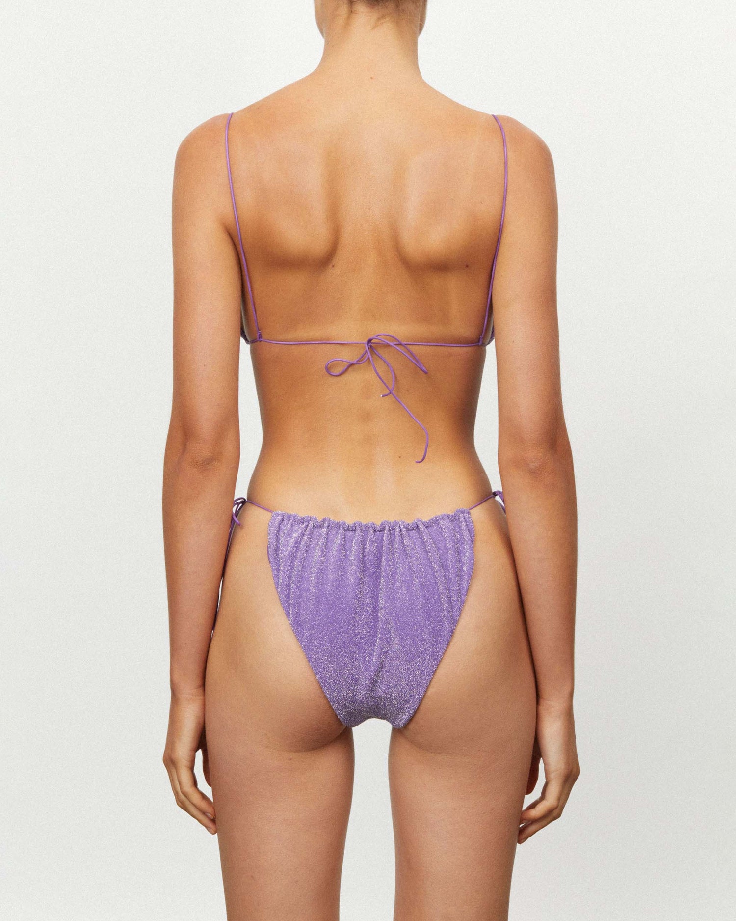 It's Now Cool Swimwear - Gathered Tie Pant - Violet Lurex