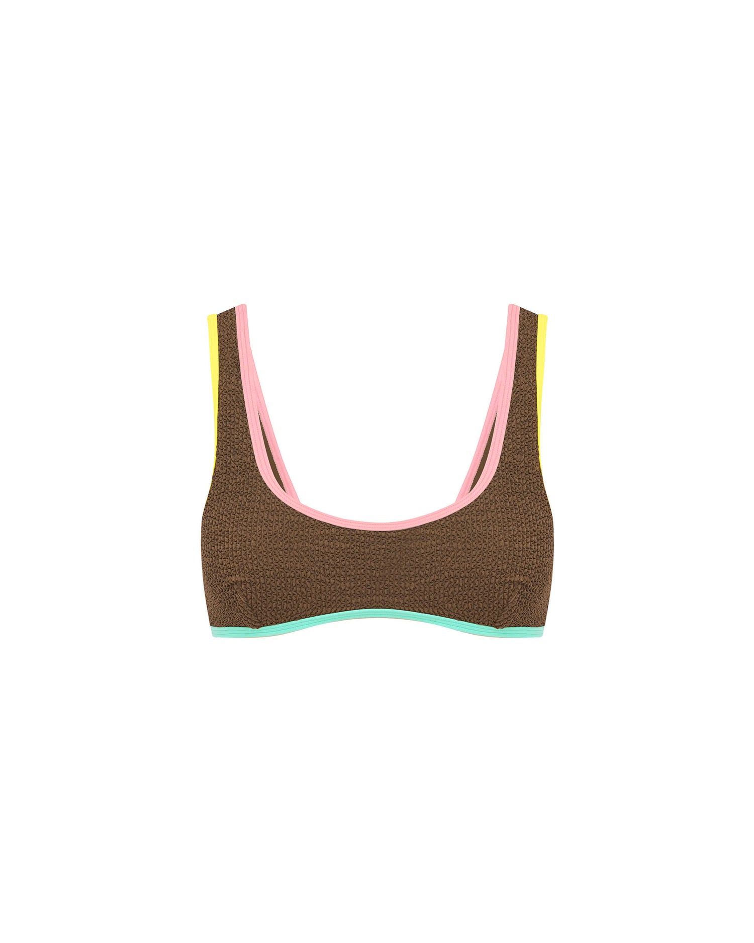 Its now cool BIKINI TOP 90'S DUO CROP - SMARTIE in Smartie