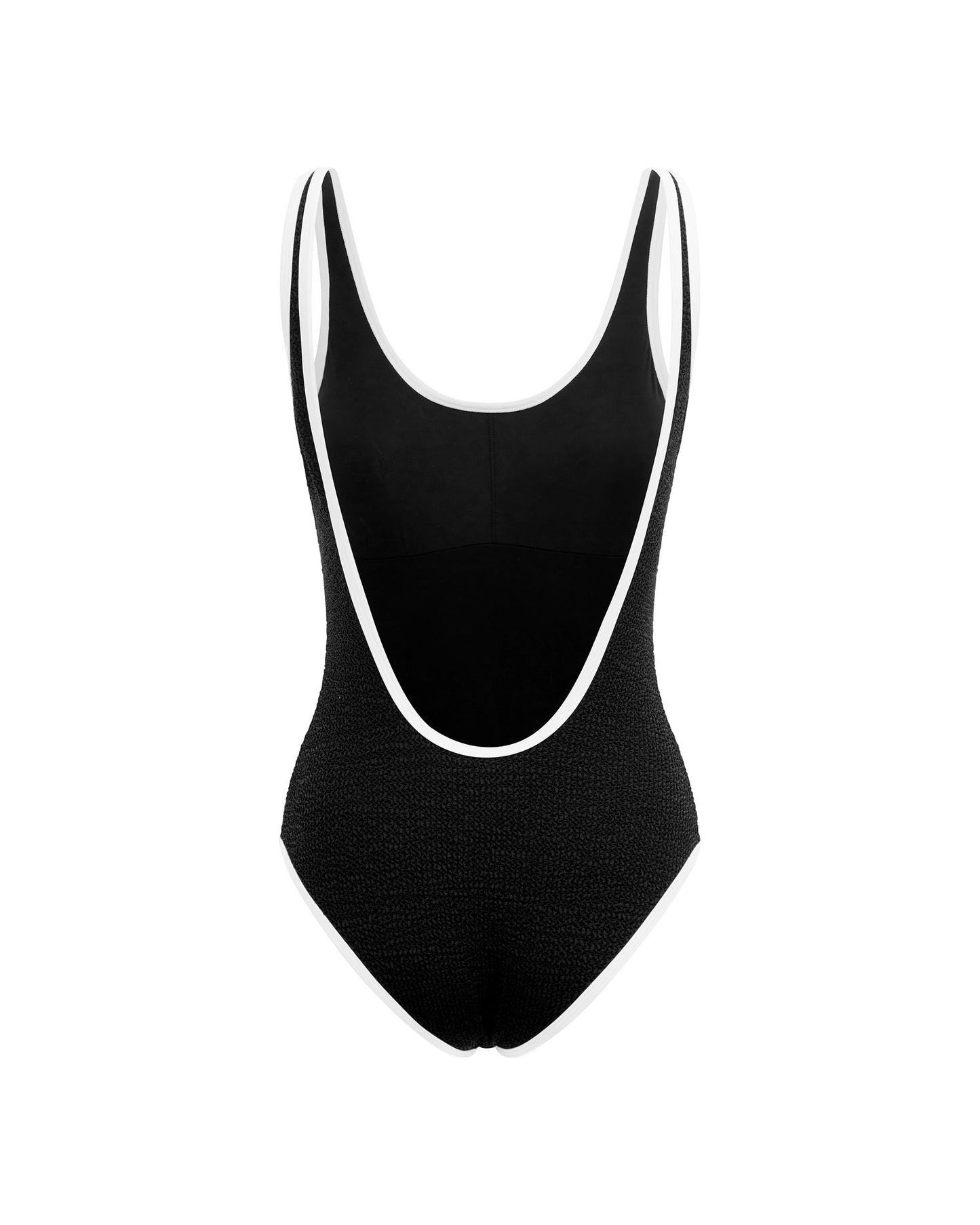 It's Now Cool Maillots de bain - Maillot de bain une pièce Duo sans dos - Noir et blanc Crimp