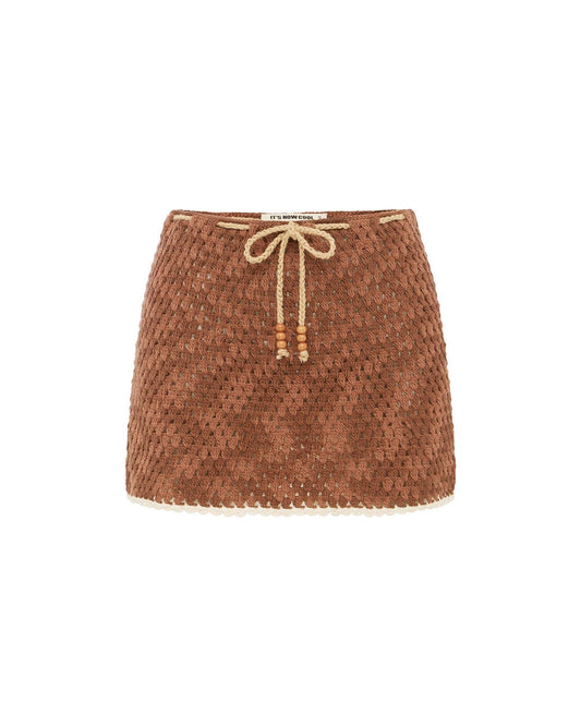 Its now cool SKIRT THE MINI CROCHET IRT - AZUL