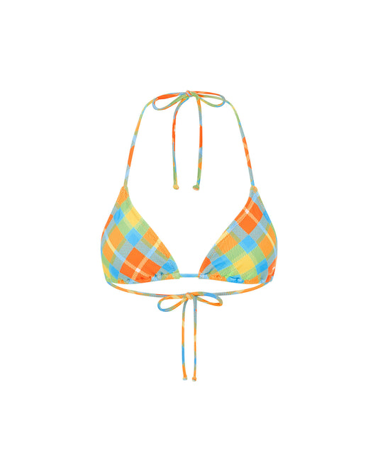 Its now cool BIKINI TOP TRIANGLE TOP - CUADROS in Cuadros