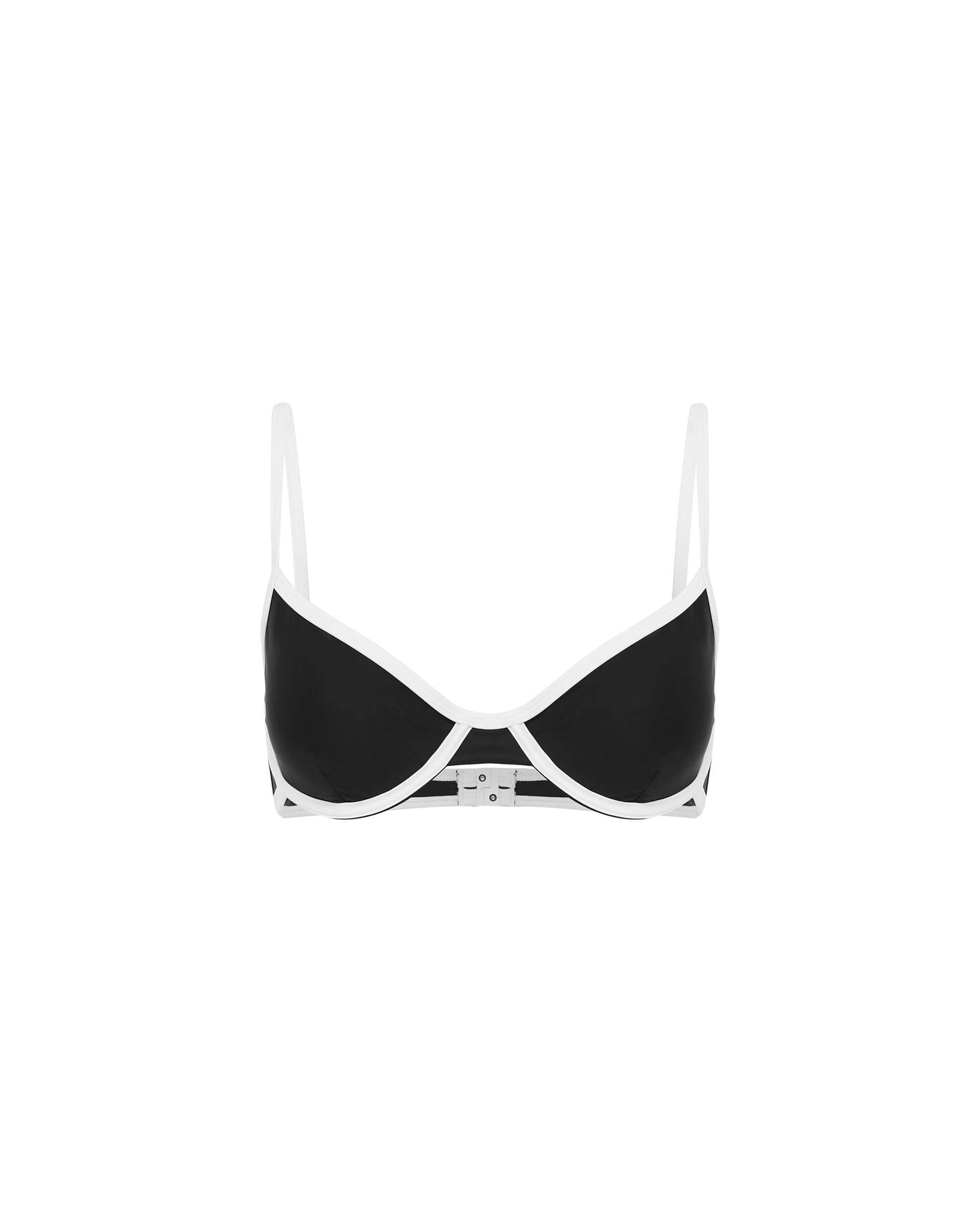 Its now cool SWIMWEAR THE DUO DEMI TOP - BLACK & WHITE CONTRAST in Black & White Contrast