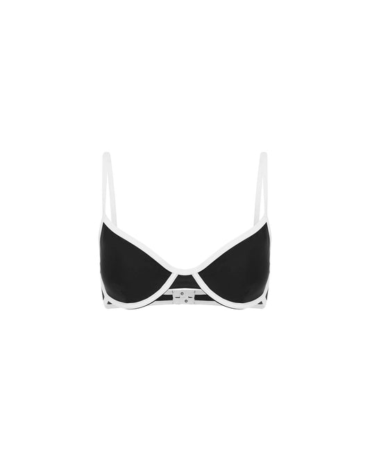 Its now cool SWIMWEAR THE DUO DEMI TOP - BLACK & WHITE CONTRAST in Black & White Contrast