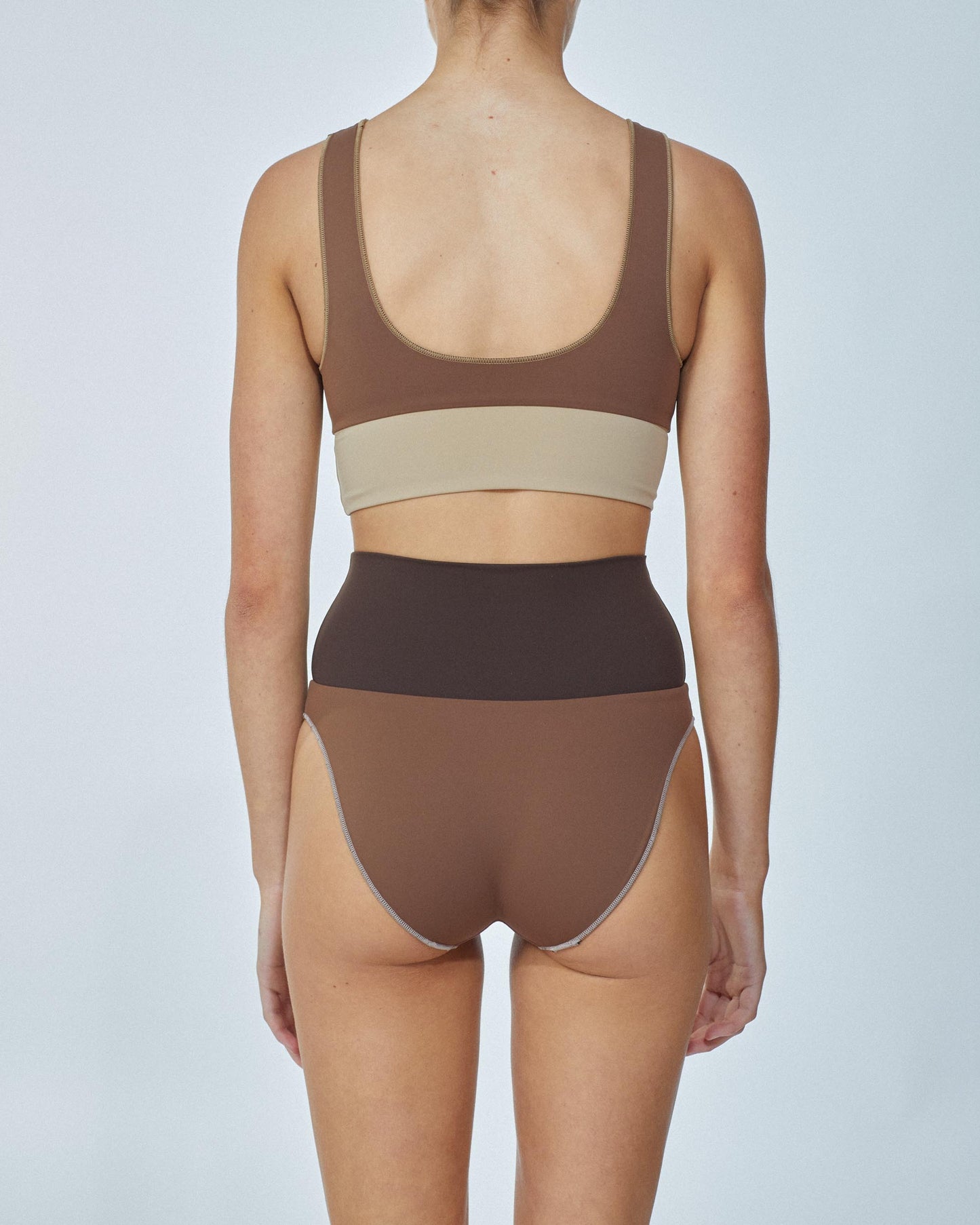 It's Now Cool Swimwear - Calças de cintura alta com contorno - Tartaruga