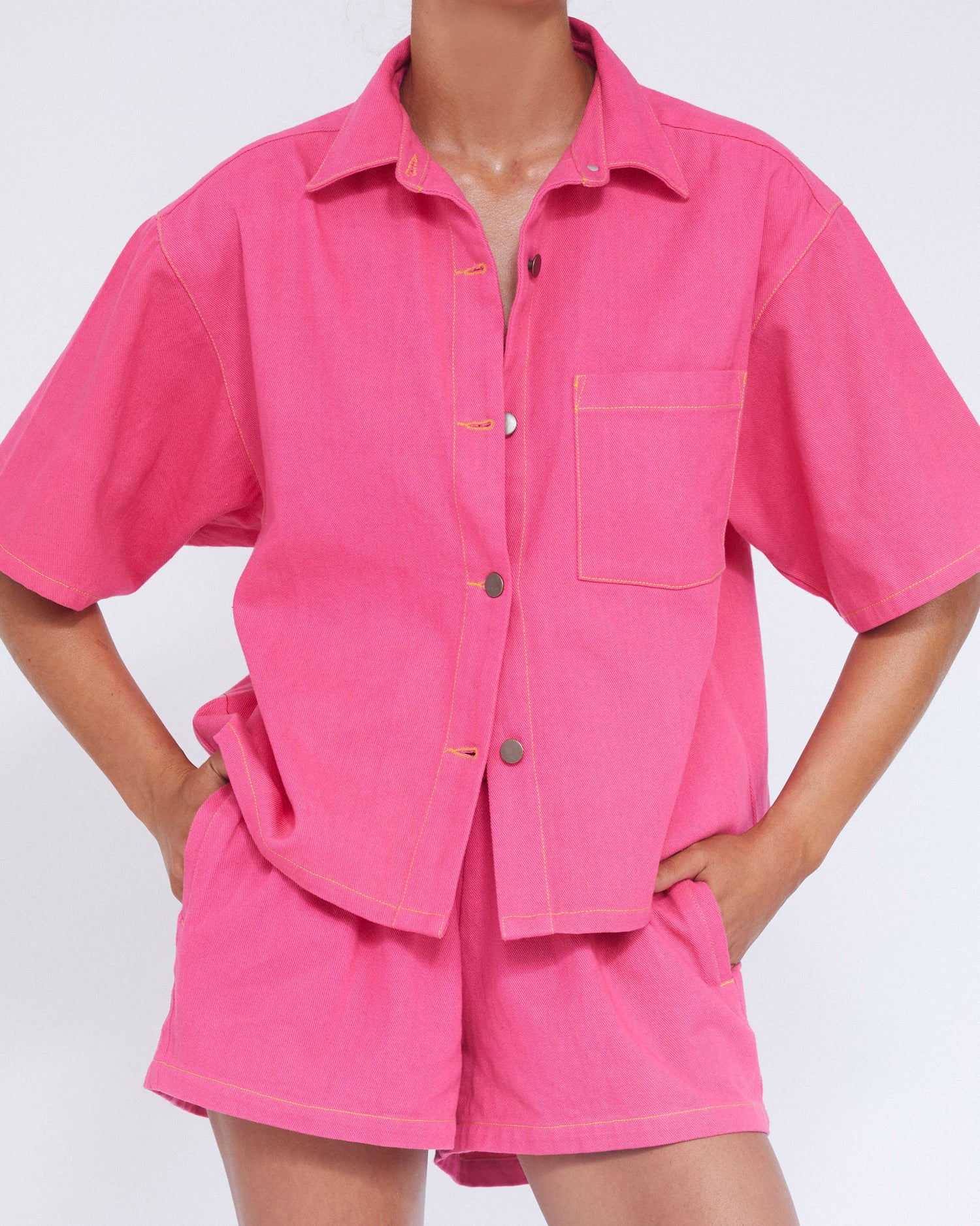 It's Now Cool Beachwear - Camisa Box - Roze
